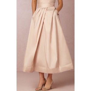 New Monique Lhuillier Salene blush taffeta skirt